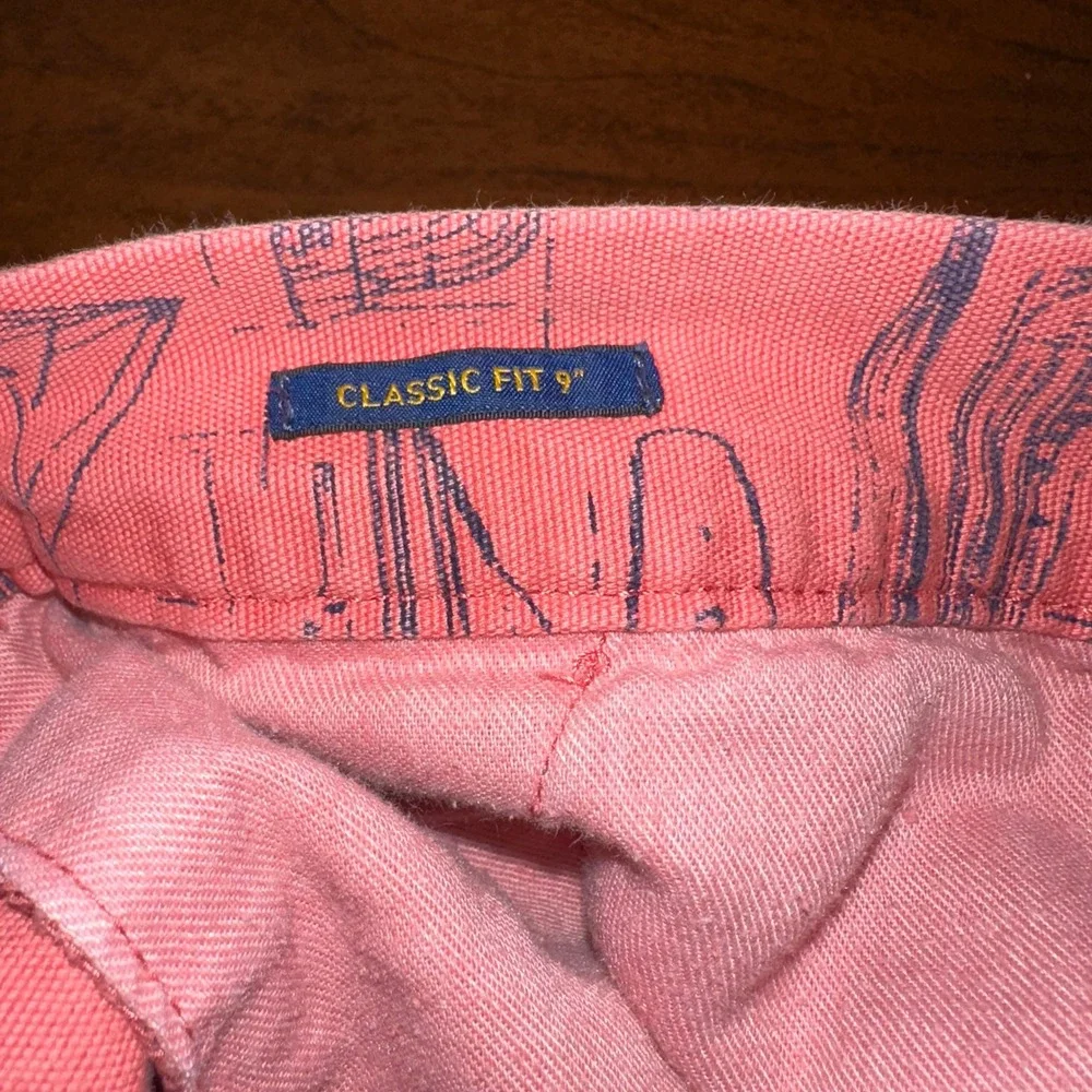 Polo Ralph Lauren Mens 38 Shorts Salmon Pink Nautical Sailboat Canvas Chino Boat
